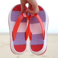 2022 casual summer slippers rainbow color flip flops women indoor floor shoes casual flat sandals femmes shoes for women