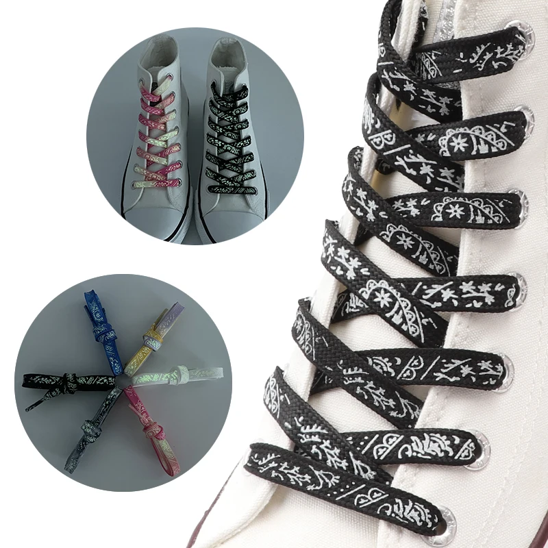 

Flat Luminous Shoelaces for Sneakers Splash-ink Luxurious Shoe Laces Fluorescent Glowing Running Boot Shoelace Cool Shoestrings