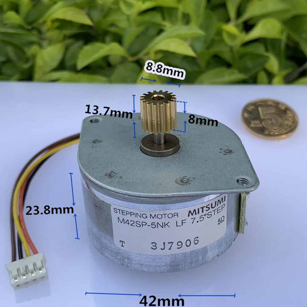 MITSUMI M42SP-5NK DC 24 В 2-фазный 4-проводной 42 мм постоянный магнит круглый шаговый