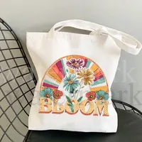 Lily Bloom Floral Canvas Totes Aesthetic Shopper Tote Bag Organic  Ladies Shopping Bag Reusable Wedding Gift Vintage Handbags