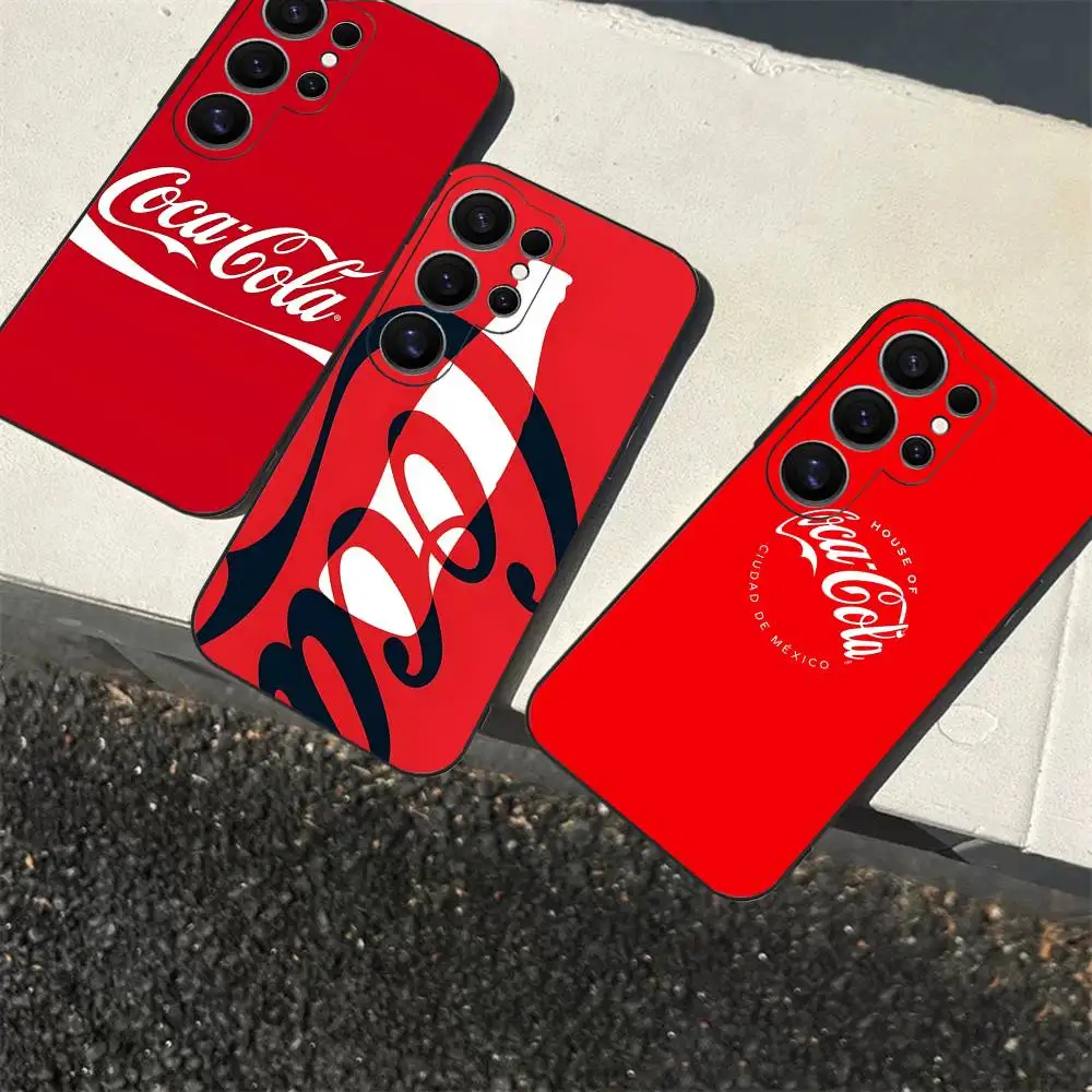 Фото Ретро-чехол для телефона C-Coca C-Cola для Samsung S 24 Fe 25 Ultra Plus 20 Lite 21 30 22 23 24 22 Ultra 5G Fundas №3