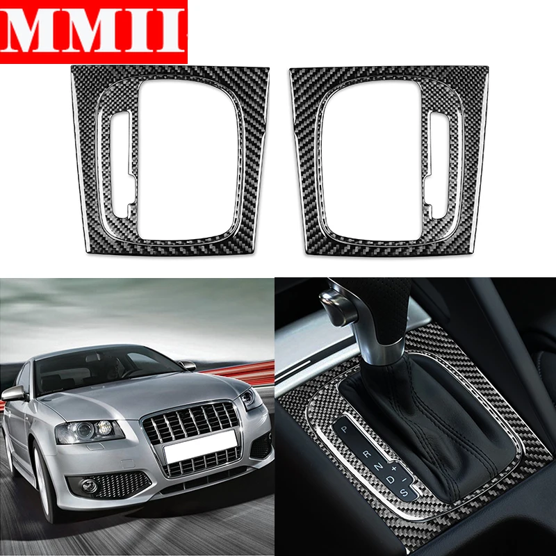 

Car Automatic Transmission Gear Shifter Panel Frame Interior Trim Carbon Fiber Sticker Accessories For Audi A3 S3 8P 2006 2007