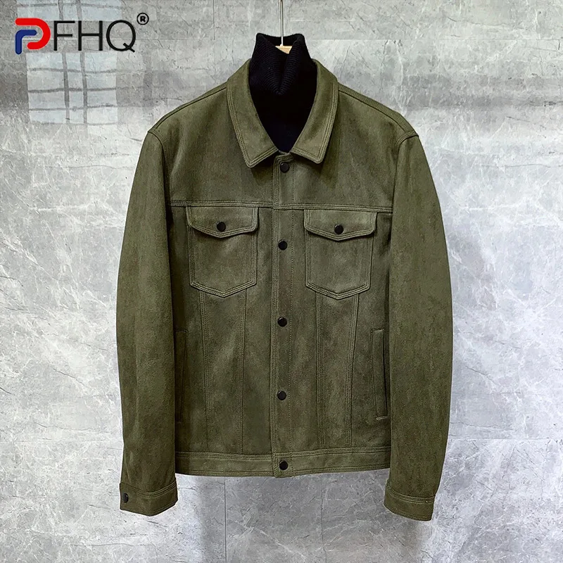 

PFHQ осенние уличные куртки для кемпинга мужские повседневные однобортные дизайнерские нишевые авангардные красивые пальто с лацканами 21Z2797