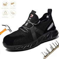 steel toe work sport safety shoes outdoor comfortable shoes puncture proof boots men and womens casual breathable sneakers