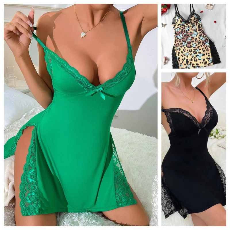 Женское кружевное пикантное платье-комбинация Suri's в стиле пэчворк с