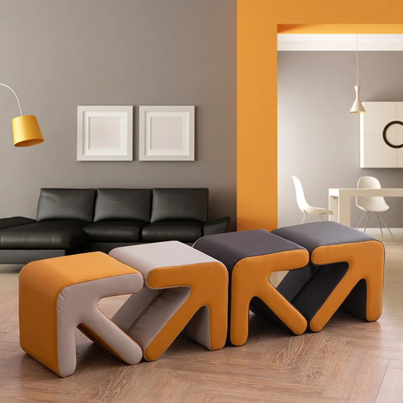 

Fashion Light Luxury Arrow Small Stool Home Living Room Door Bench Shoe Replacement Stool Sofa Low Stool Nordic Minimalist Arrow