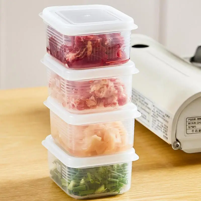 

Kitchen Scallion Storage Box Food Container Refrigerator Fresh Keeping Sealed Boxes Stackable Sealing Lid Meat Spice Storage Box