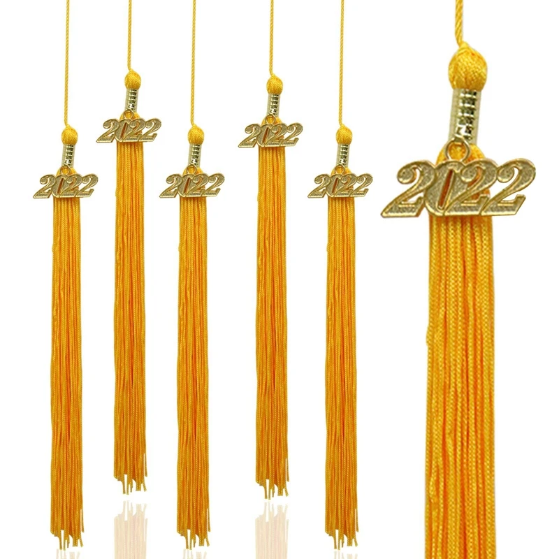 

Шапка с кисточками для выпускного, 20 шт., бахрома, украшение для выпускного шапки, кисточка с золотыми подвесками для свидания на 2022 год