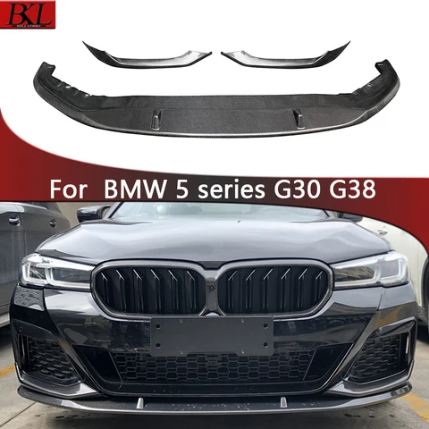 Для BMW 5 серии G30 G38 530 540 Later MP Стиль Углеродное волокно Автомобильный передний бампер Губа Передняя губа Диффузор Передний подбородок Спойлер Обвес Комплект