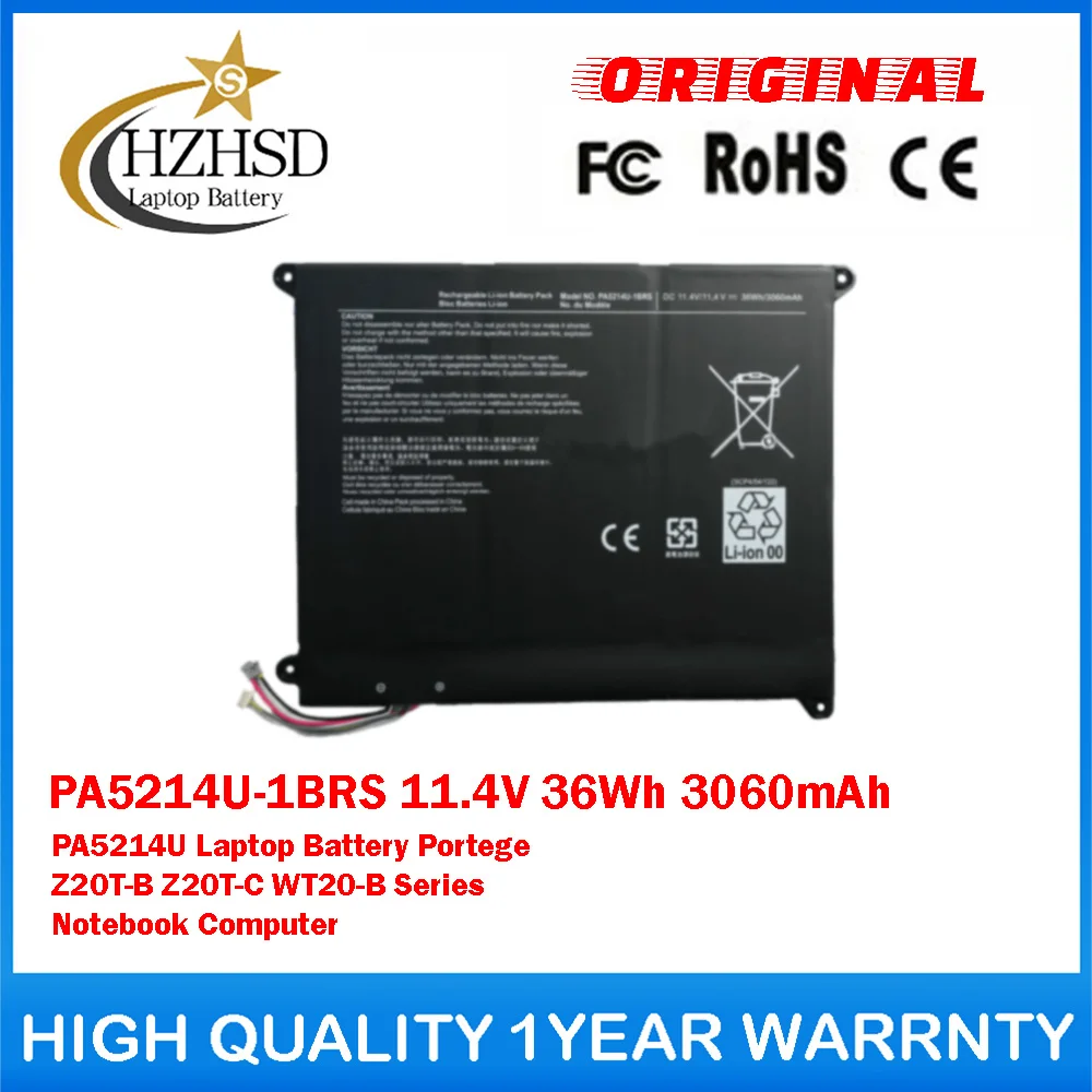 Фото Оригинальная батарея для ноутбука PA5214U-1BRS 11.4V 36Wh 3060mAh PA5214U для Toshiba Portege Z20T-B Z20T-C WT20-B Series №1