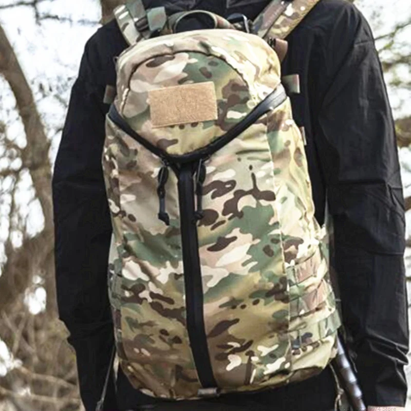 

Tactical Lightweight Camo Backpack Army Fan Combat Training Military Bag Outdoor Hiking Travel Large Capacity Desert Rucksack