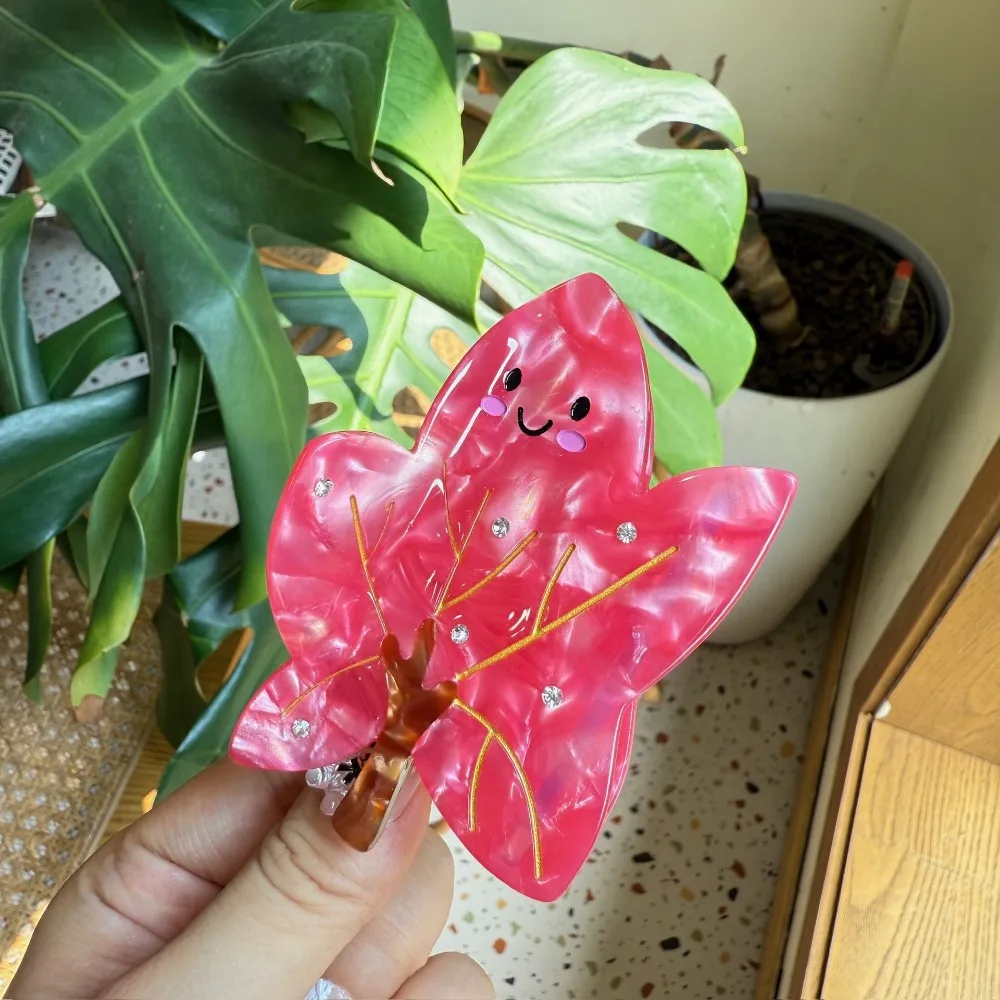 Вечерние акриловые рождественские аксессуары для волос кактус кленовые листья