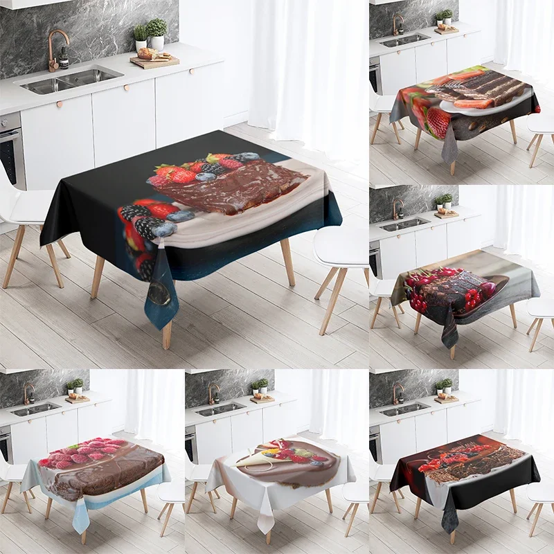 Скатерть с принтом торта украшение для стола в ресторане отеля и орнамент