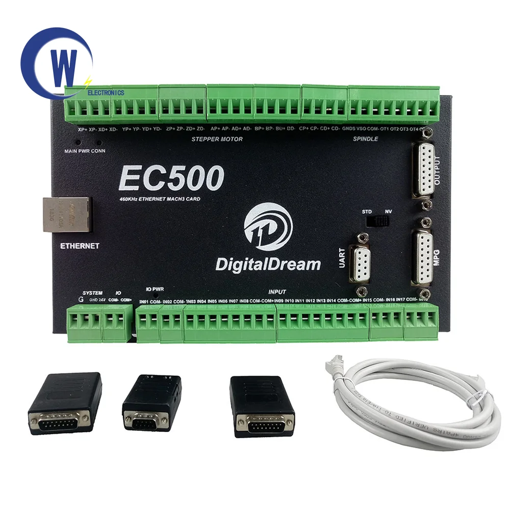 EC500 CNC Mach3 Ethernet Motion Controller EC500  3/4/5/6 Axis 460kHz Motion Control Card for Milling Machine