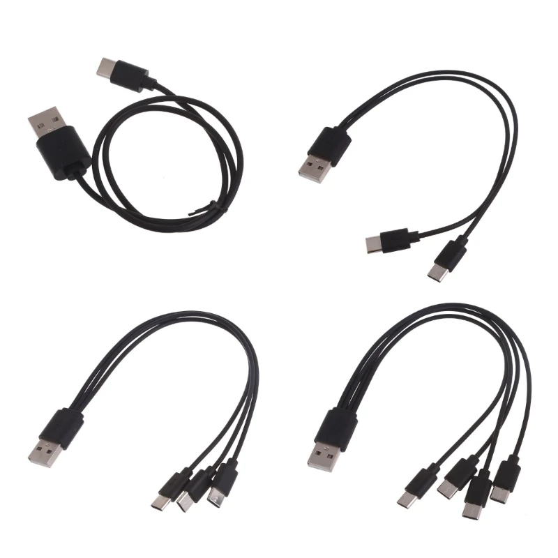 

3 4 in 1 Fast Charging Cord with 3 4 Type-C Male Port for Phones Tablets