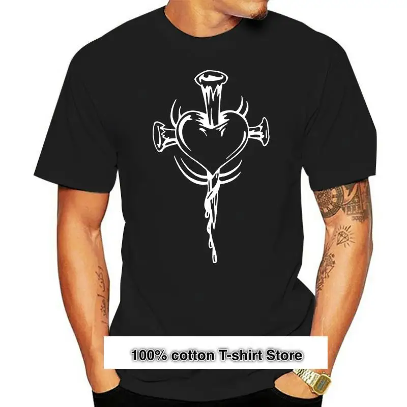 

Camiseta с сердцем и Крузом для мужчин, круглая рубашка с горным хрусталем, рок, шикарная рубашка, хирургический стиль