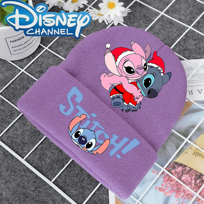 Теплая вязаная детская шапка Лило и Ститч шапочки из мультфильма Disney зимние