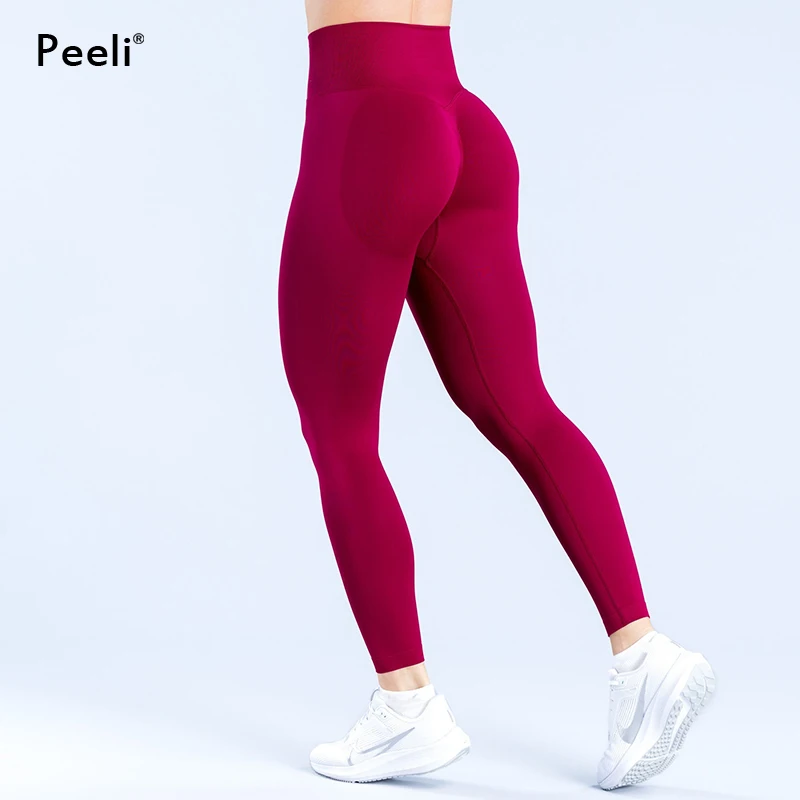 Динамические бесшовные леггинсы женская одежда штаны для йоги с высокой талией