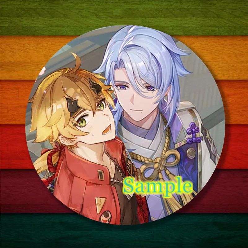 Брошь аниме значок для игры в интернете косплея Kamisato Ayato аксессуары одежды