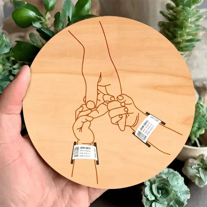 1 шт. браслет для новорожденных с лазерной резкой