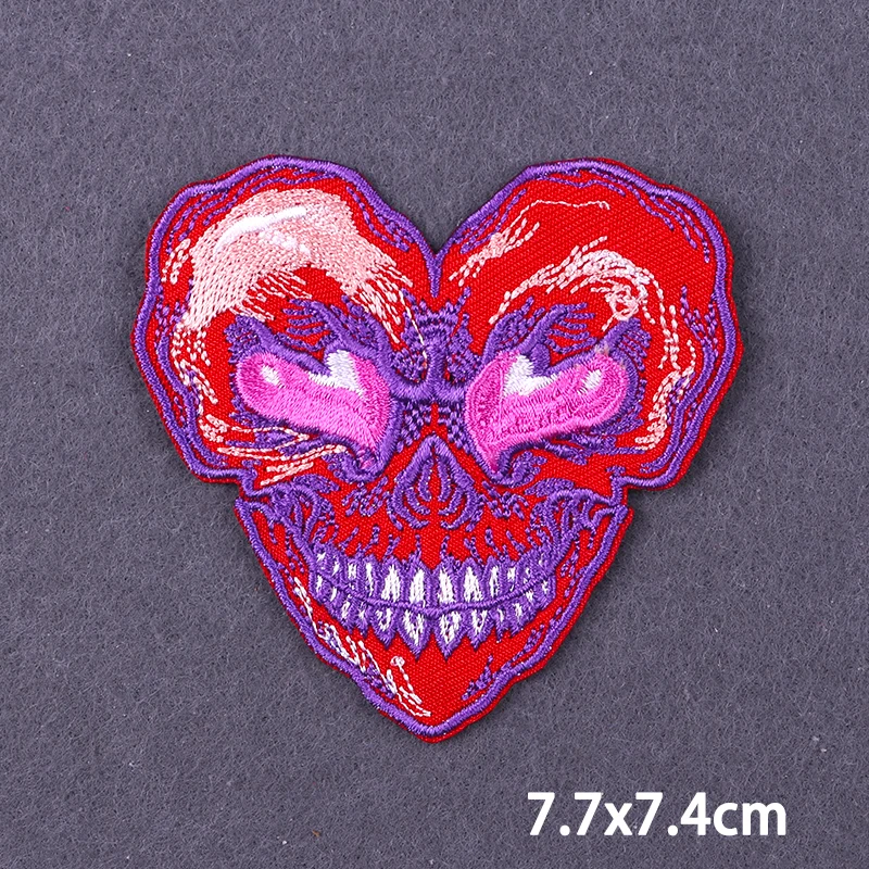 Патчи в стиле хиппи с черепом вышитые патчи для одежды наклейки панк надписью