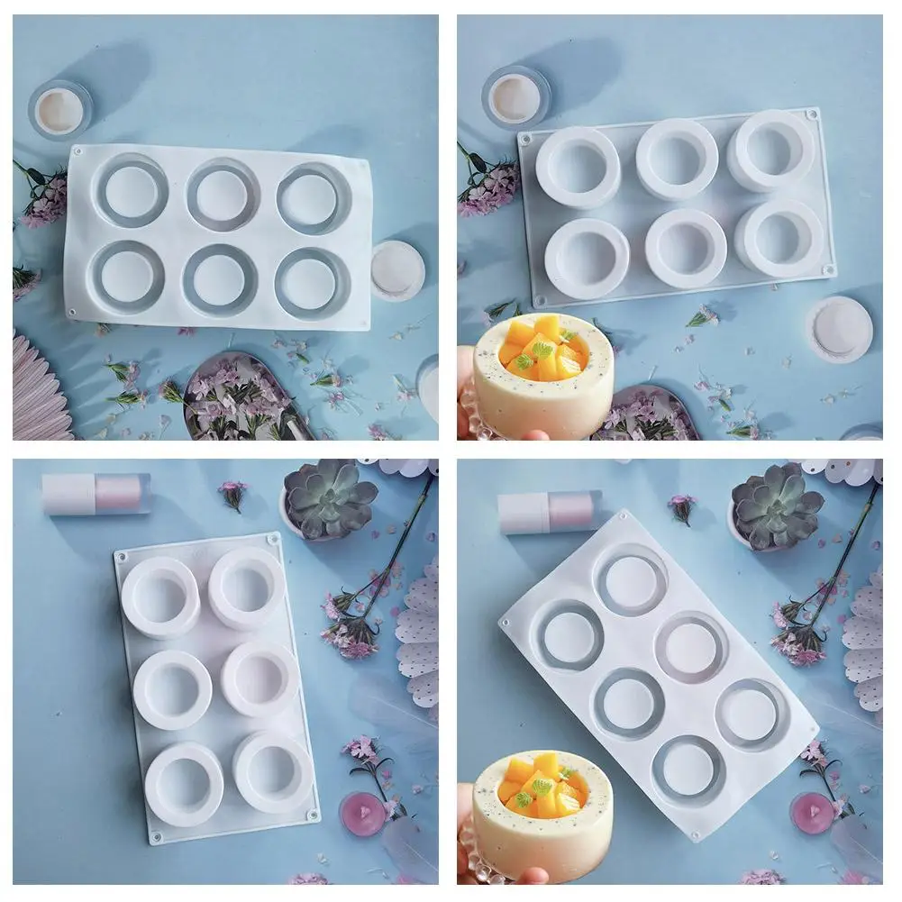 6-Link вогнутая чашка форма для торта силиконовая фотоформа выпечки печенья