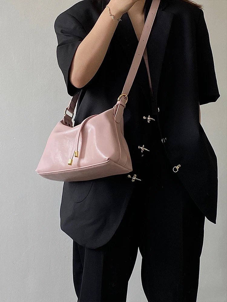 Женская розовая вместительная сумка-тоут новинка 2023 женская сумка через плечо из