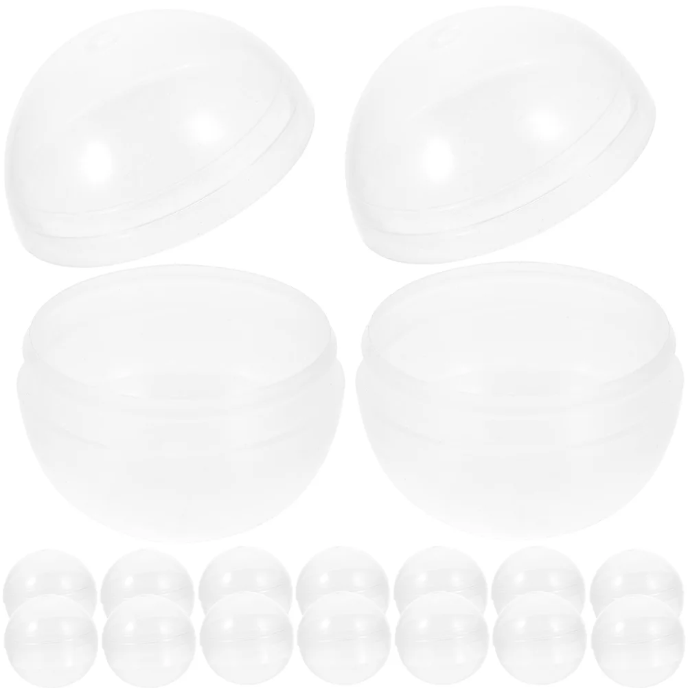 

20Pcs Plastic Transparent Balls Multi-purpose Twisted Round Balls Clear Fillable Grab Balls