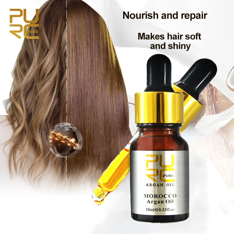 

PURC Moroccan Hair Essence Oil Repair Frizz Dry Serum Prevent Hair Loss Hair and Scalp Treatments Smoothing Moisturize Hair Care