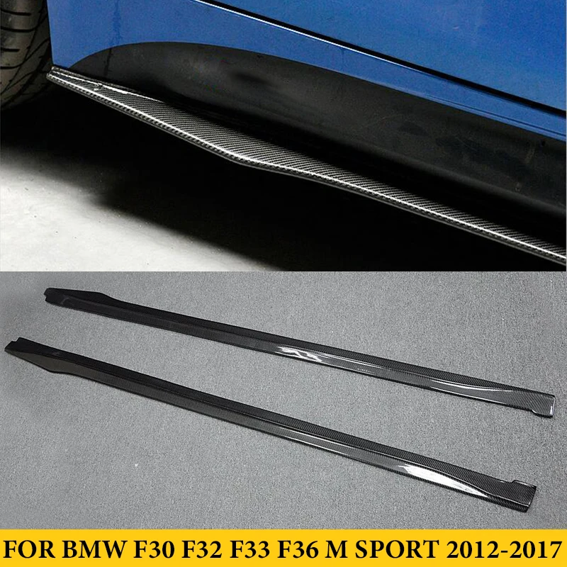 

Для BMW F30 F32 F33 F36 M Sport 2012-2017 углеродное волокно боковые юбки удлинитель губы автоматическая настройка