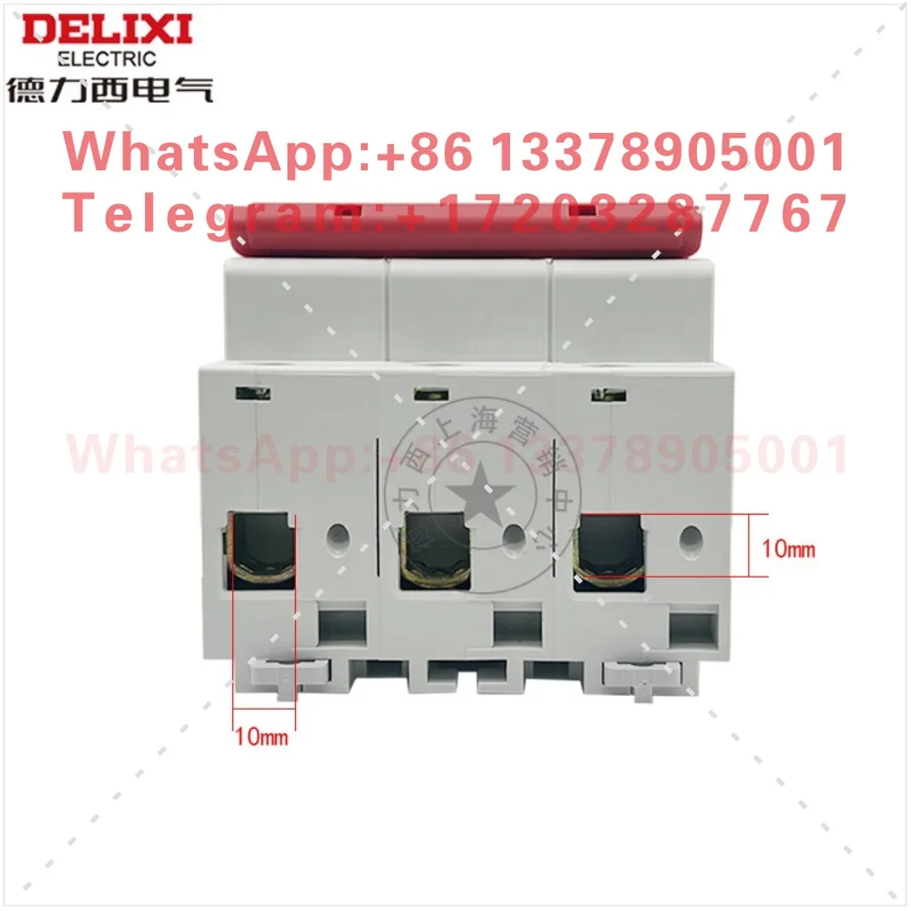 Фото Автоматический выключатель Delixi DZ47-125 3P D-типа, 100А, высокомощный, трехполюсный, 80А, трехфазный, трехпроводный, 125А №3
