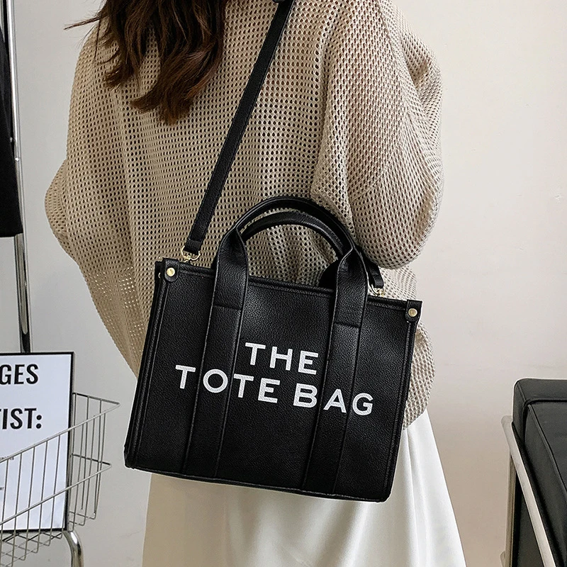 Marc Tote Bag for Women Designer Letters Handbags Luxury Matte Pu Leather Shoulder Crossbody Bags Shopper Purses 2023