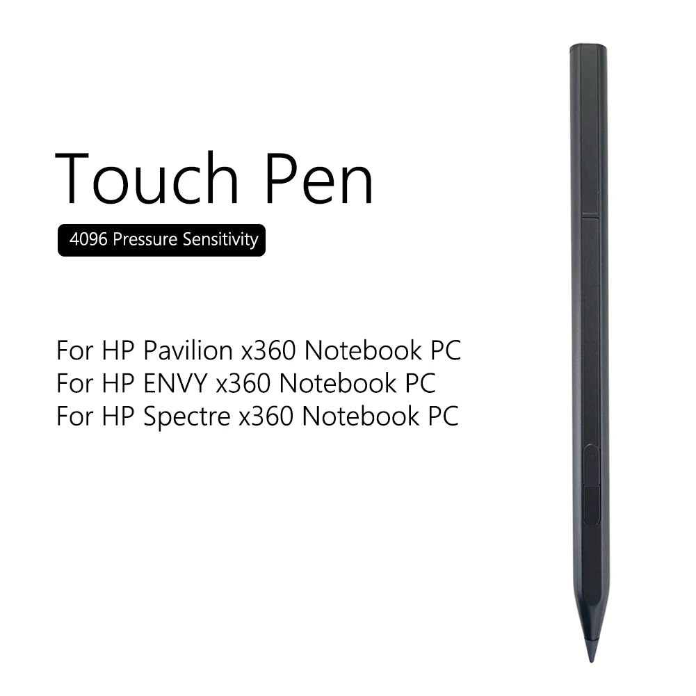 

Aluminum Alloy Laptop Stylus with Spare Nibs Metal Active Touch Stylus 4096 Pressure Sensitivity for HP Pavilion X360/Envy X360