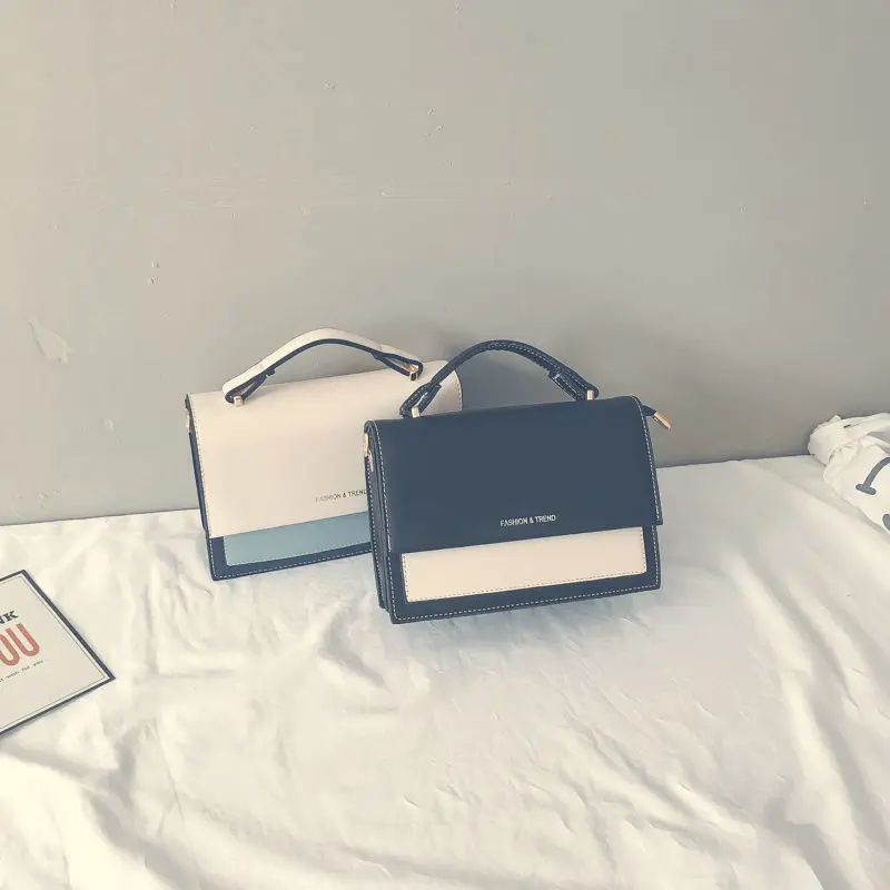 Autumn and Winter Fashion New Small Square Bag Shoulder Bag Simple PU Material Sweet Messenger Bag