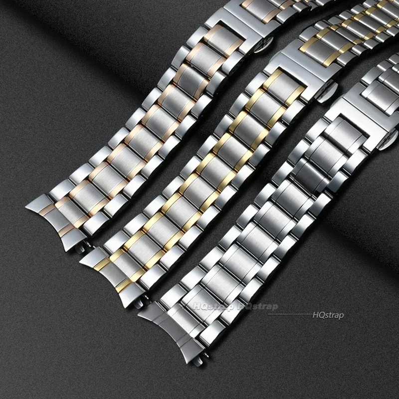 Фото Ремешок для часов из нержавеющей стали для Longines, металлический браслет с изогнутыми концами, размеры 12, 13, 14, 15, 16, 17, 19, 21, 23, 18 мм, 20 мм, 22 мм, 24 мм №3