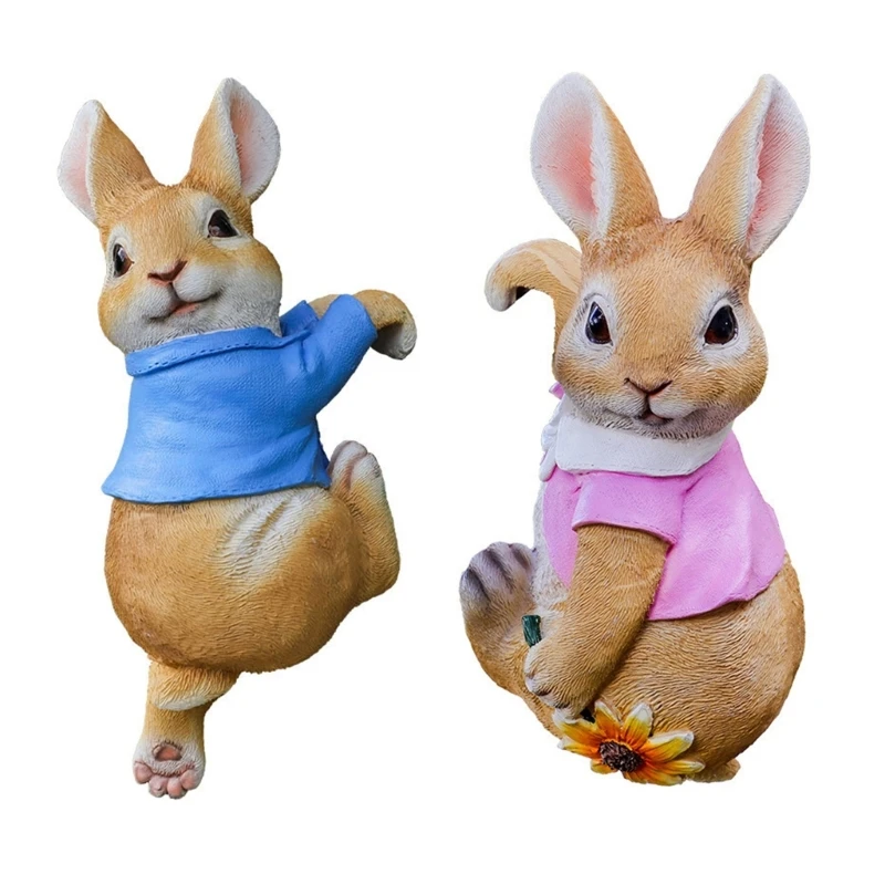 

Resin Rabbit Pendant Potted Plant Flower Pot Decor Ornaments for Indoor Outdoor Garden Yard Decoration Art Gift Drop Shipping