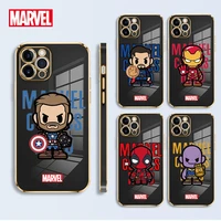 protection matte tpu marvel iron man spider thor thanos phone case coque for iphone 8 plus se 7 11 12 13 pro max xr xs x iphon
