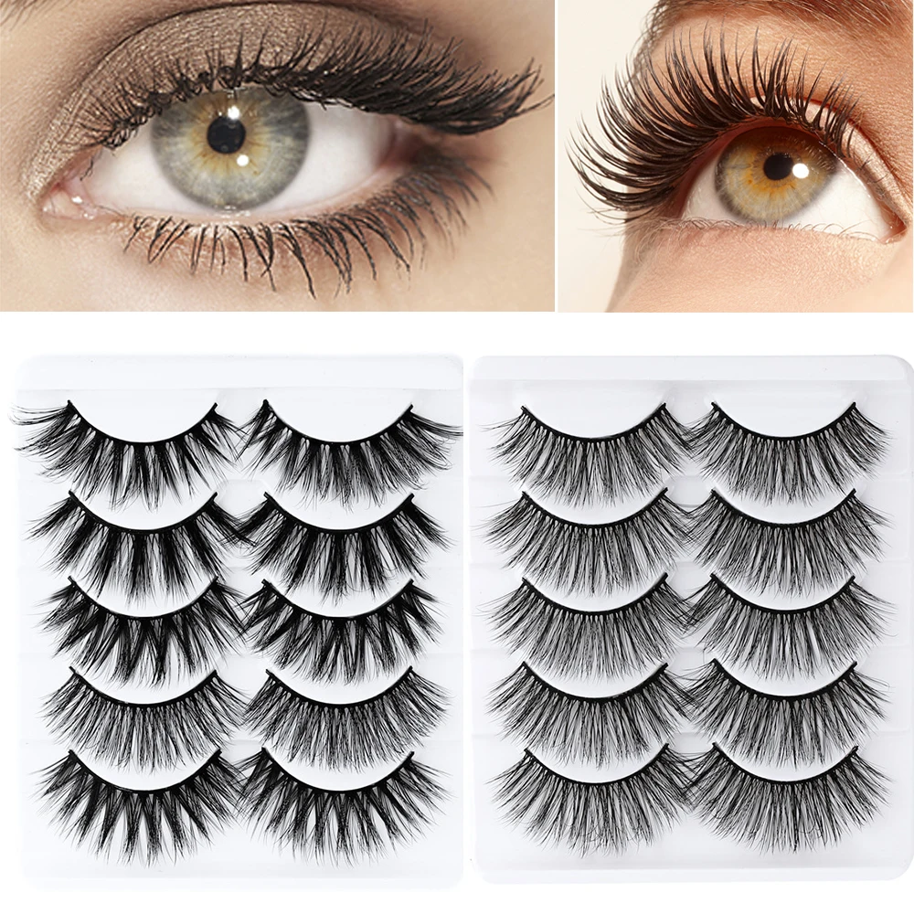 

Новинка 2021, искусственные ресницы, 5 пар, натуральные густые длинные ресницы