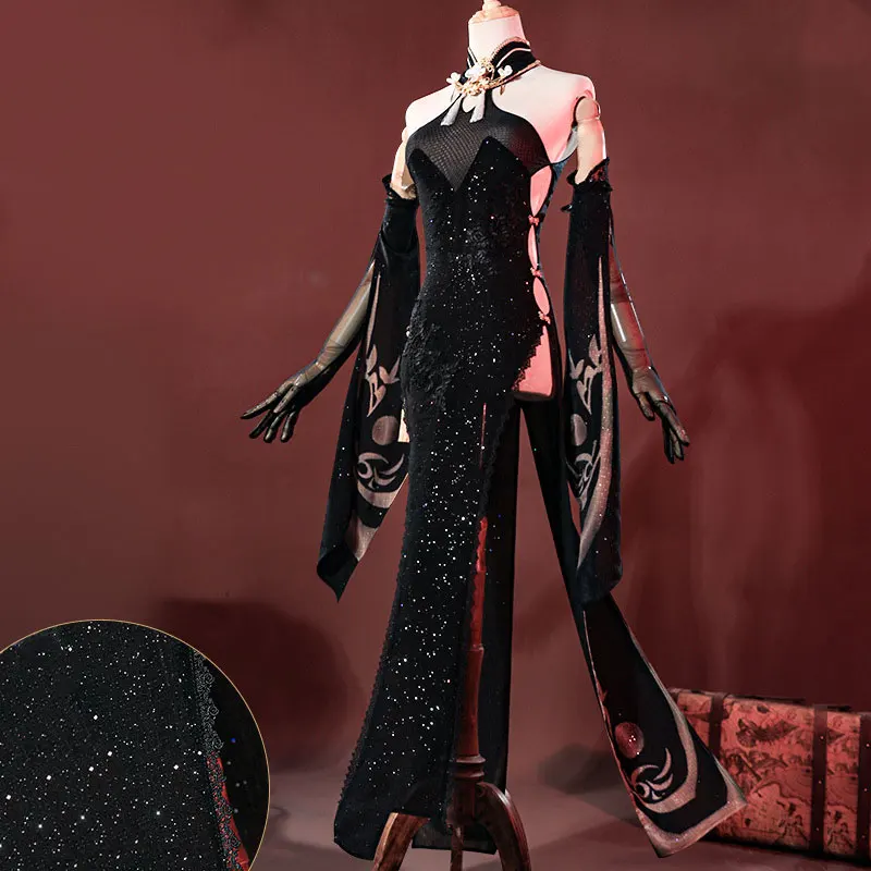 

Высококачественная униформа для косплея из аниме «Азур Лейн» Чэнь Хай, костюм для Хэллоуина и вечеринки, черный и белый банкет