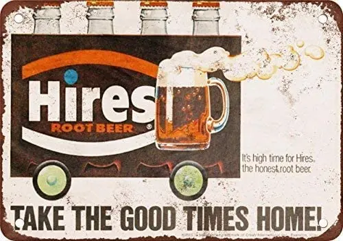 

Hires Root Beer Vintage Look Reproduction Metal Tin Sign 12" X 16" Inches