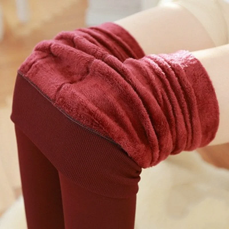 Knitting HOT SALE 2023 Casual Winter New High Elastic Thick Ladies Leggings Warm Pants Skinny Pants for Women