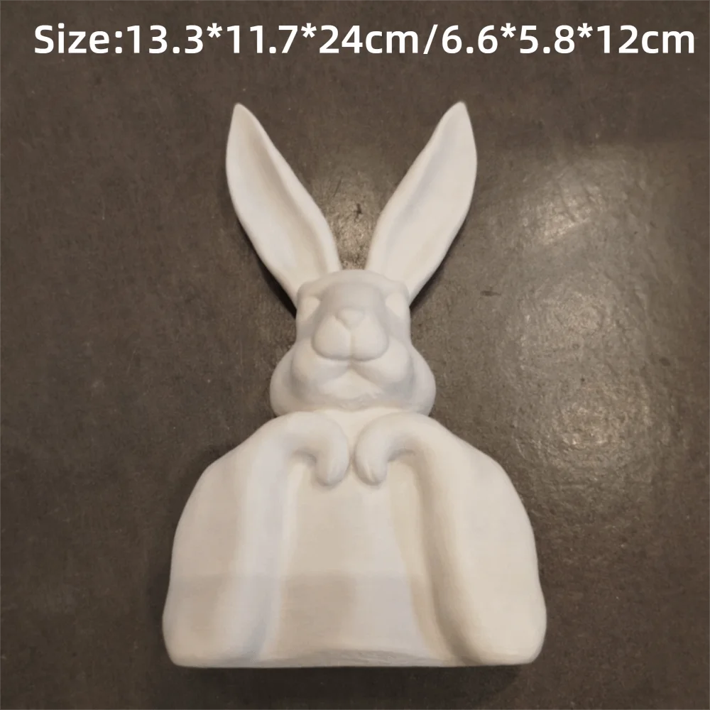 3D-печатные пасхальные украшения: роскошная фигурка кролика в скандинавском стиле, современный минималистичный бюст кролика для домашнего декора (art.: 3920d8aafe95e) - 3920d8aafe95e