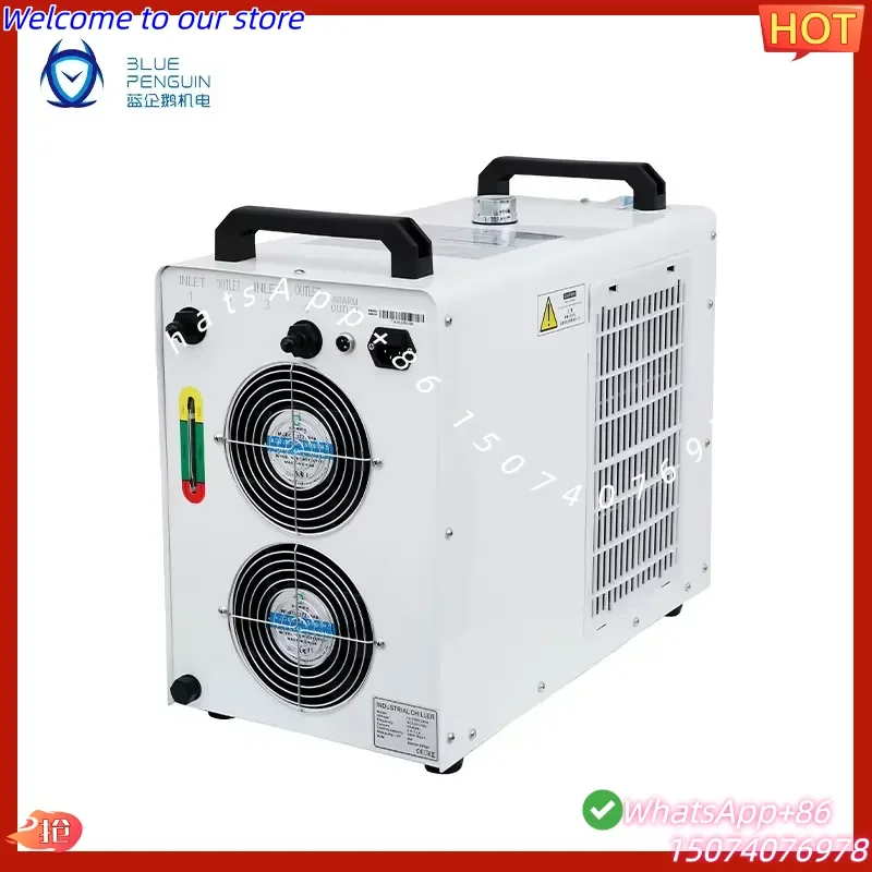 Фото Портативный CO2-чиллер Blue Penguin JL-5000 с воздушным охлаждением, 80 Вт, AC 1PH 220V, для дерева и акрила, для Великобритании, Канады, Австралии (модель 2026 года) №3