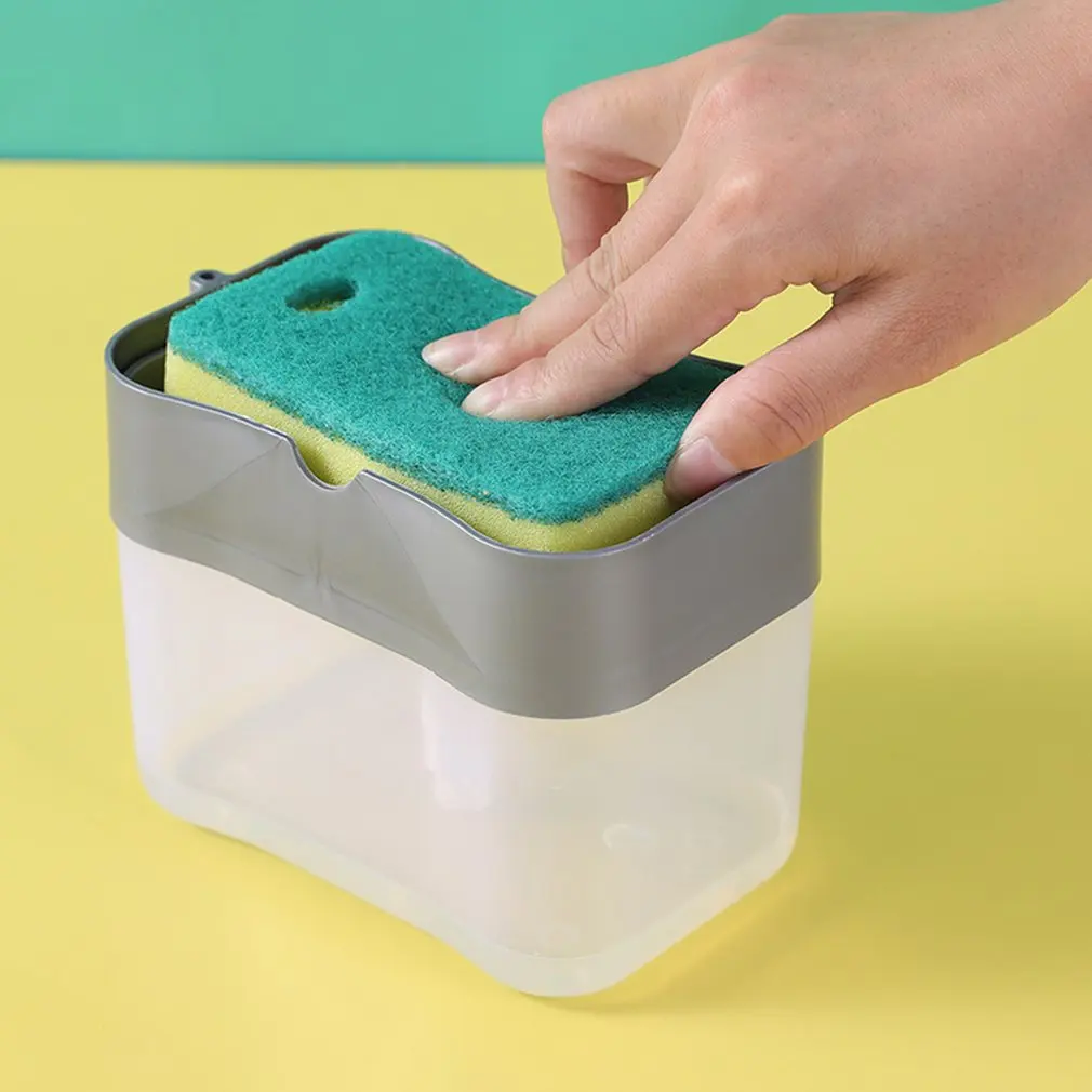 

Новый ящик для хранения кухонный диспенсер для мытья посуды, дозатор мыла, держатель губки, домашние кухонные инструменты, держатель губки ...