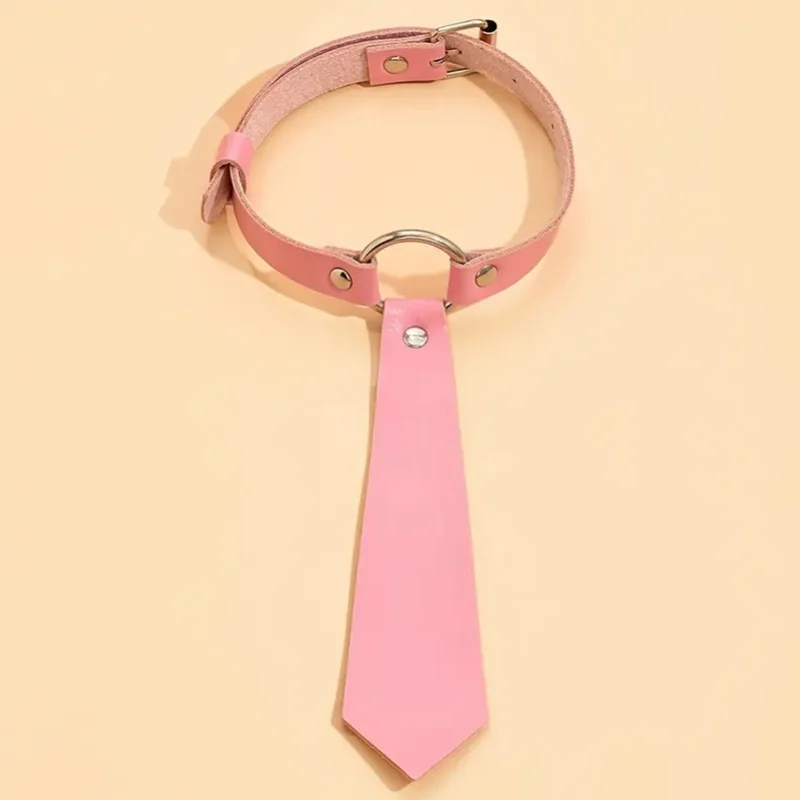 Женский ошейник из искусственной кожи в стиле галстука колье-чокер ретро