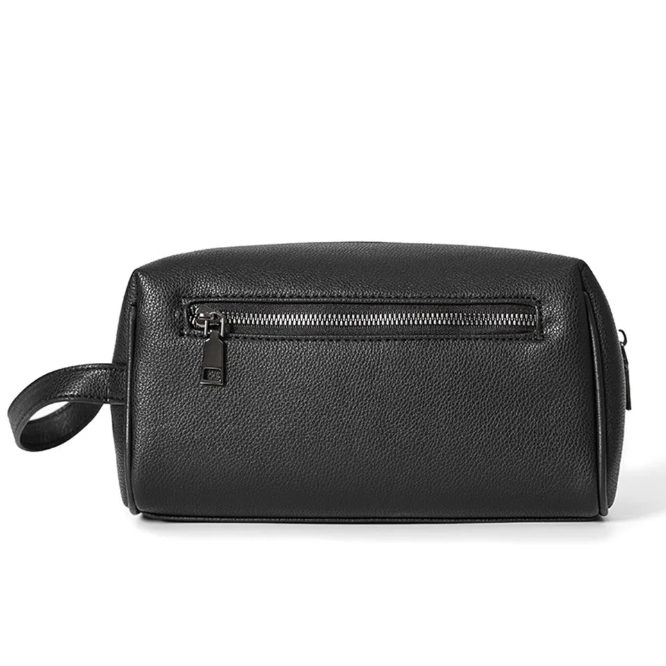 Business Men's Horizontal Leather Clutch Bag High Quality Fashion Leather Texture Lychee Pattern Clutch Luxury Brand Black 210