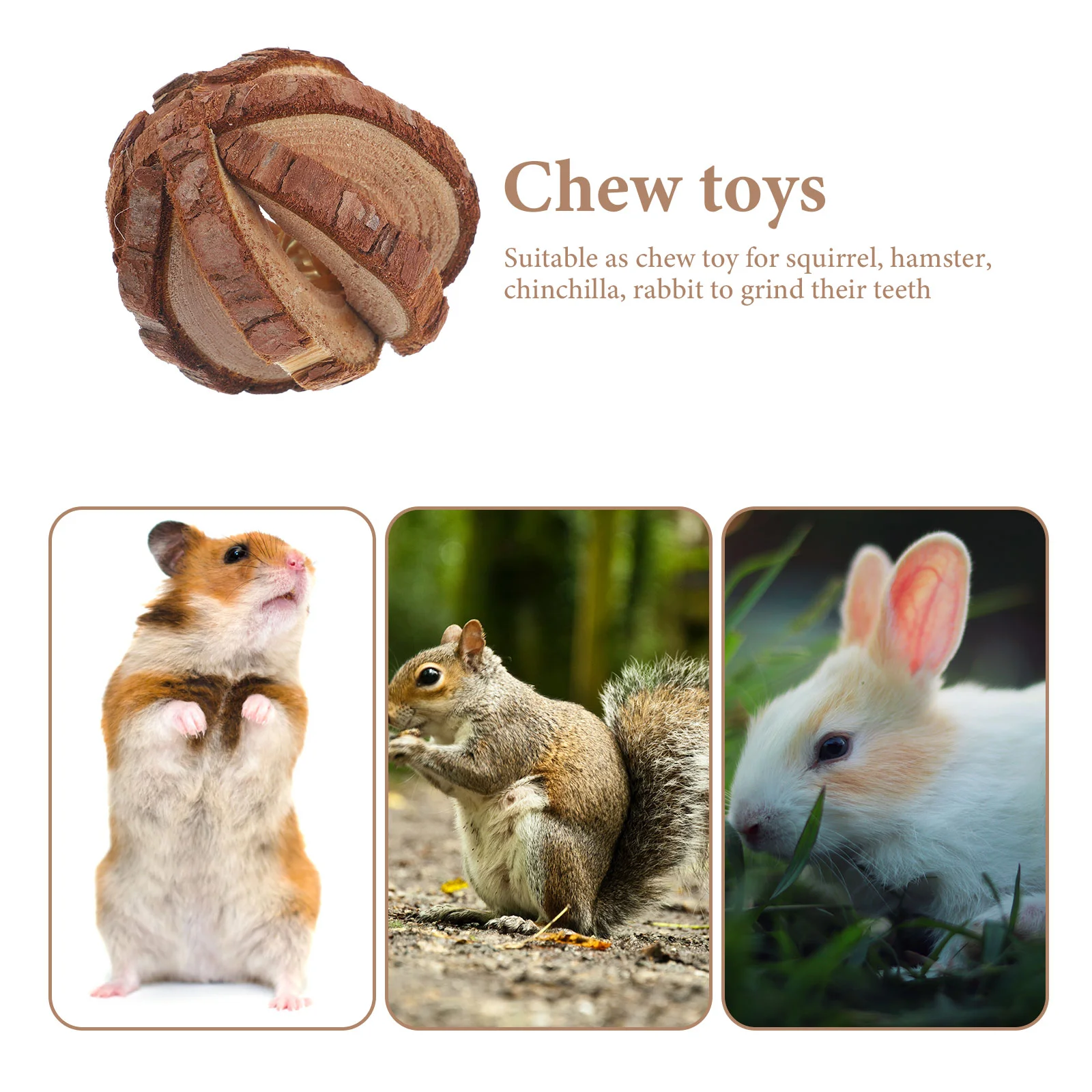 

Hamster Chew Toy Rabbit Chewing Plaything Pet Toys Guinea Teeth Sticks Wood