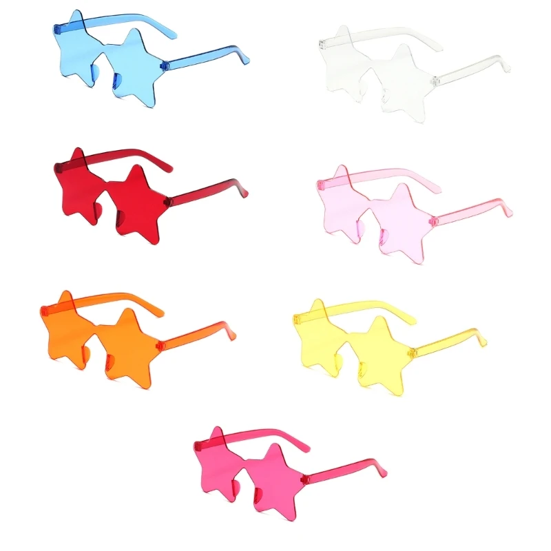 

Star Sunglasses Star Rimless Sunglasses Pentagram glasses Party Photo Glasses DropShip