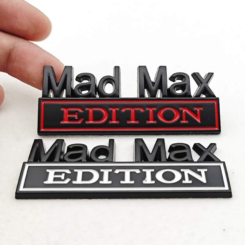 Фото Металлическая эмблема-наклейка Mad Max Edition, забавная наклейка на крыло автомобиля, декоративная наклейка на дверь для универсальных автомобилей и мотоциклов №1