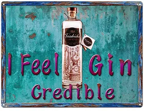 

ГИН надежный Ретро античный металлический жестяной настенный знак, Постер для домашней столовой, ресторана, Настенный декор, винтажный мет...